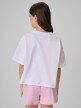 mini: Dziewczęcy crop top z nadrukiem 4F 4FJRSS26TTSHF3983 - biały (4)