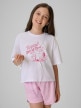 mini: Dziewczęcy crop top z nadrukiem 4F 4FJRSS26TTSHF3983 - biały (1)