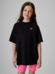 Obrazek dla: 4F JUNIOR Dziewczęcy tshirt bez nadruku 4F 4FJRSS26TTSHF3984  czarny Czarny