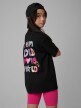 mini: Dziewczęcy t-shirt z nadrukiem 4F 4FJRSS26TTSHF4137 - czarny (6)
