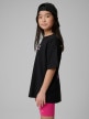 mini: Dziewczęcy t-shirt z nadrukiem 4F 4FJRSS26TTSHF4137 - czarny (3)