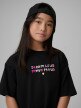 mini: Dziewczęcy t-shirt z nadrukiem 4F 4FJRSS26TTSHF4137 - czarny (4)