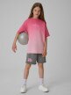 mini: Dziewczęcy t-shirt z nadrukiem 4F 4FJRSS26TTSHF4186 - różowy (2)