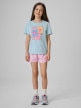 mini: Dziewczęcy t-shirt z nadrukiem 4F 4FJRSS26TTSHF4418 - niebieski (2)