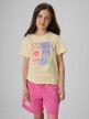 Obrazek dla: 4F JUNIOR Dziewczęcy tshirt z nadrukiem 4F 4FJRSS26TTSHF4418  żółty żółty