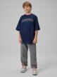 mini: Chłopięcy t-shirt z nadrukiem 4F 4FJRSS26TTSHM3465 - granatowy (7)