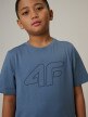 mini: Chłopięcy t-shirt z nadrukiem 4F 4FJRSS26TTSHM3599 - denim (3)