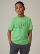 mini: Chłopięcy t-shirt z nadrukiem 4F 4FJRSS26TTSHM3599 - zielony (1)