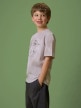mini: Chłopięcy t-shirt z nadrukiem 4F 4FJRSS26TTSHM3693 - beżowy (4)