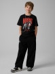 mini: Chłopięcy t-shirt z nadrukiem 4F 4FJRSS26TTSHM3830 - czarny (2)