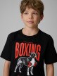 mini: Chłopięcy t-shirt z nadrukiem 4F 4FJRSS26TTSHM3830 - czarny (3)