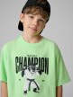mini: Chłopięcy t-shirt z nadrukiem 4F 4FJRSS26TTSHM3831 - zielony (3)