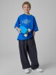 mini: Chłopięcy t-shirt z nadrukiem 4F 4FJRSS26TTSHM3857 - niebieski (2)