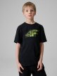 mini: Chłopięcy t-shirt z nadrukiem 4F 4FJRSS26TTSHM3864 - czarny (5)