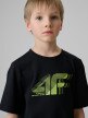 mini: Chłopięcy t-shirt z nadrukiem 4F 4FJRSS26TTSHM3864 - czarny (3)
