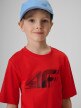 mini: Chłopięcy t-shirt z nadrukiem 4F 4FJRSS26TTSHM3864 - czerwony (3)