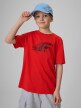  4F JUNIOR Chłopięcy tshirt z nadrukiem 4F 4FJRSS26TTSHM3864  czerwony Czerwony