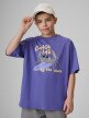  4F JUNIOR Chłopięcy tshirt z nadrukiem 4F 4FJRSS26TTSHM3903  fioletowy Fioletowy