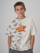 mini: Chłopięcy t-shirt z nadrukiem 4F 4FJRSS26TTSHM4168 - szary (1)