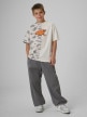 mini: Chłopięcy t-shirt z nadrukiem 4F 4FJRSS26TTSHM4168 - szary (2)