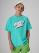 mini: Chłopięcy t-shirt z nadrukiem 4F 4FJRSS26TTSHM4174 - miętowy (1)