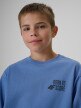 mini: Chłopięcy t-shirt z nadrukiem 4F 4FJRSS26TTSHM4277 - denim (4)