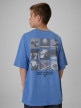 mini: Chłopięcy t-shirt z nadrukiem 4F 4FJRSS26TTSHM4277 - denim (2)