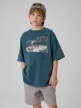 Obrazek dla: 4F JUNIOR Chłopięcy tshirt z nadrukiem 4F 4FJRSS26TTSHM4279  turkusowy Turkusowy
