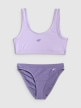 4F JUNIOR Dziewczęcy kostium kąpielowy dwuczęściowy 4F 4FJRSS26UBKSF062  fioletowy Fioletowy