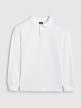 mini: Chłopięcy longsleeve polo 4F 4FJWAW25TLONM483 - biały  (6)