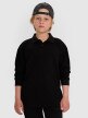 mini: Chłopięcy longsleeve polo 4F 4FJWAW25TLONM483 - czarny (1)