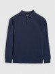 mini: Chłopięcy longsleeve polo 4F 4FJWAW25TLONM483 - granatowy (5)