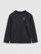 mini: Chłopięcy longsleeve z nadrukiem 4F 4FJWAW25TLONM484 - czarny (5)