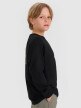 mini: Chłopięcy longsleeve z nadrukiem 4F 4FJWAW25TLONM484 - czarny (2)