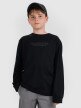  4F JUNIOR Chłopięcy longsleeve z nadrukiem 4F 4FJWAW25TLONM485  czarny Czarny