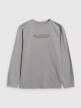 mini: Chłopięcy longsleeve z nadrukiem 4F 4FJWAW25TLONM485 - szary (6)