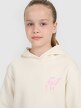 Dziewczęca bluza nierozpinana z kapturem 4F 4FJWAW25TSWSF2147 - biała
