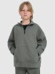 Chłopięca bluza ze stójką bez kaptura 4F 4FJWAW25TSWSM1956 - khaki