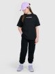 mini: Dziewczęcy t-shirt z nadrukiem oversize 4F 4FJWAW25TTSHF2387 - czarny (2)