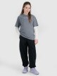mini: Dziewczęcy t-shirt z nadrukiem oversize 4F 4FJWAW25TTSHF2387 - szary (2)