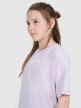 mini: Dziewczęcy t-shirt z nadrukiem oversize 4F 4FJWAW25TTSHF2387 - fioletowy (3)