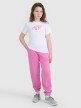 4F JUNIOR Dziewczęcy tshirt z nadrukiem 4F 4FJWAW25TTSHF2388  biały Biały