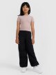 Dziewczęcy crop top 4F 4FJWAW25TTSHF2393 - beżowy