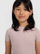 Dziewczęcy crop top 4F 4FJWAW25TTSHF2393 - beżowy