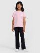 mini: Dziewczęcy t-shirt z nadrukiem 4F 4FJWAW25TTSHF2396 - różowy (2)