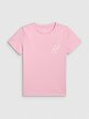 mini: Dziewczęcy t-shirt z nadrukiem 4F 4FJWAW25TTSHF2396 - różowy (7)