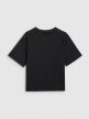 Chłopięcy t-shirt oversize 4F 4FJWAW25TTSHM2411 - czarny