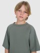 Chłopięcy t-shirt oversize 4F 4FJWAW25TTSHM2411 - khaki