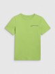 Chłopięcy t-shirt z nadrukiem 4F 4FJWAW25TTSHM2415 - zielony