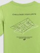 Chłopięcy t-shirt z nadrukiem 4F 4FJWAW25TTSHM2415 - zielony
